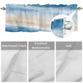 thumbnail image 2 of Kitchen Valances for Window, Summer Beach Blue Ocean Light Filtering Rod Pocket Valance Curtain, Modern Minimalist Art &nbsp;Short Curtains Window Topper for Bedroom Bathroom Living Room 42x18in, 2 of 9