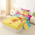 thumbnail image 2 of Castle Fairy Sport Baseball Twin Sheets 3pcs, Ice Cream Sundae Pattern Bedding, Pink Yellow Blue,1 Fitted Sheet, 1 Flat Sheet and 1 Pillowcase, 2 of 6