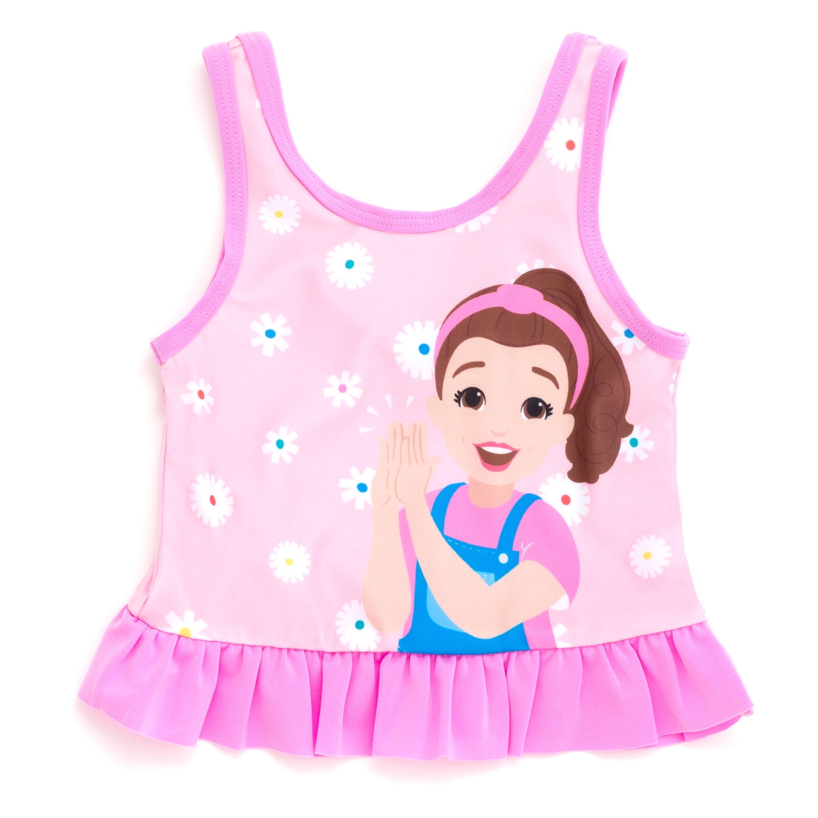Ms. Rachel UPF 50+ Peplum Tankini Top and Bikini Bottom Swim Set Infant to Little Kid