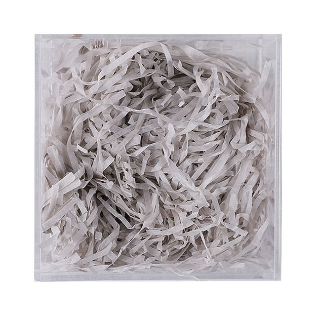 1 Pack Lafite Paper Raffia Filler Colorful Shredded Box Craft Decoration Gadgets Packaging Decoration Practical Wedding Party Easter New Year Silver Gray