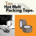 thumbnail image 3 of MMBM Tan Hot Melt Packing Tape 2" x 110 Yards, 1.6 Mil Thick, for Shipping Boxes 36 Rolls, 3 of 8