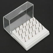 24pcs/set FG 1.6mm Dental Cutting Burs for Porcelain Shouldered Abutment Polishing