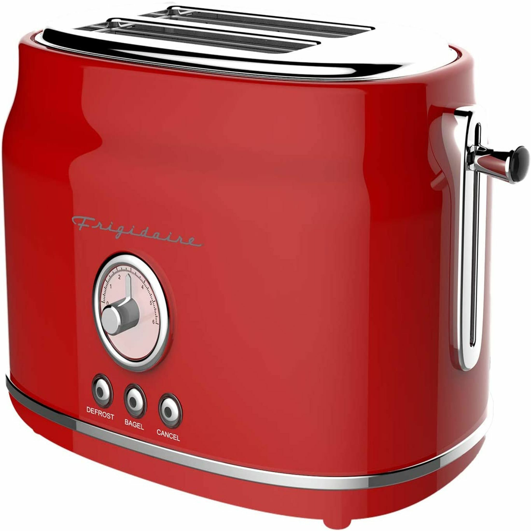 FRIGIDAIRE Retro Toaster Red - 900-watt, 2 Slice Bread and Bagel Slot ...