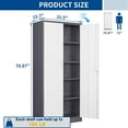 thumbnail image 3 of STANI Metal Storage Cabinet, 71” Tall Steel Cabinets with Locking Door and Adjustable Shelves,Steel Classic Storage Cabinet for Home, School,Office,Garage, 3 of 6