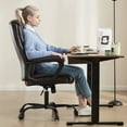 thumbnail image 5 of edx Leather Home Office Desk Chair, Big and Tall Chair with Ergonomic High Back, 300lbs, Brown, 5 of 7