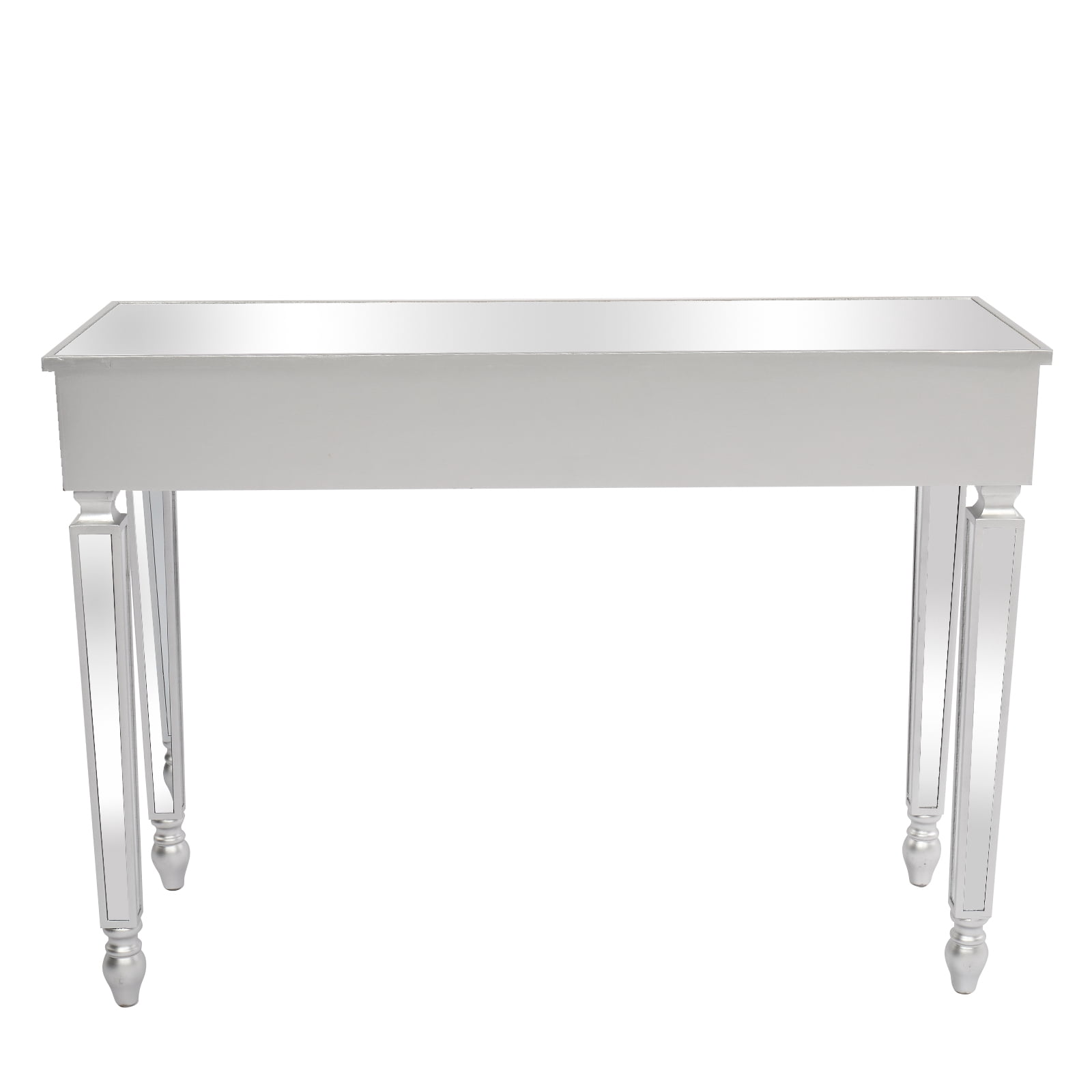 3-Drawer Mirrored Dressing Table Entryway Table 41.73 x 14.96 x 29.92in Silver
