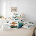 thumbnail image 5 of Kawaii Peacock Comforter Set 7 Piece Bed in a Bag Twin,Mushroom Floral Cartoon Animal Bedding Sets Watercolor Flowers Leaves Sheet Set with Comforter, 5 of 5