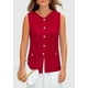 thumbnail image 5 of Chaleco tipo suéter PRETTYGARDEN para mujer, verano 2025, rojo, talla M, 5 of 9