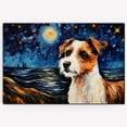 thumbnail image 3 of Parson Russell Terrier Dog Canvas Van Gogh Starry Night Wall Art Gifts Canvas Wall Art Frame Music Artist Customized Canvas Framed Photo Art Work For The Bedroom(Gifts For Dog Lover ), 3 of 6