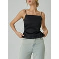 thumbnail image 5 of Aojekbee Women's Summer Fashion Cami Tops Black Sleeveless Open Back Bow Tie Up Vest Tops, 5 of 7