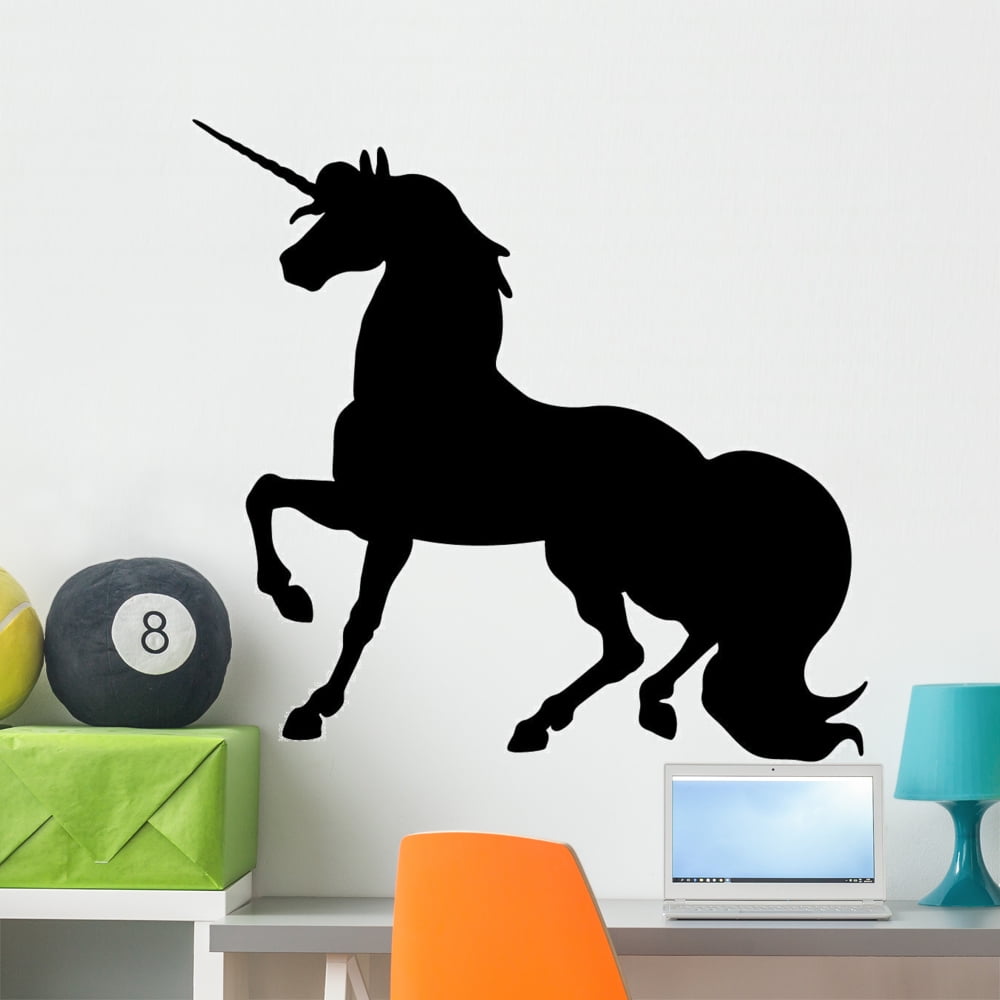 Silhouette Beautiful Magical Unicorn Wall Decal – Wallmonkeys