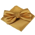 thumbnail image 4 of Sonducket Destaca en bodas Conjunto de pajarita y pañuelo preatados para boda para hombre Pajarita para hombre con bolsillo Accesorios de disfraces XGZ-16 Oro amarillo, 4 of 6