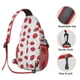 thumbnail image 2 of Sac Bandoulière à Imprimé de Baies Rouges Sucrées pour Voyage et Activités de Plein Air, Sac à Dos à Bandoulière Léger et Tendance avec Rangement à Étages pour Essentiels, 2 of 6