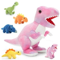MaoGoLan 19.6" Giant Stuffed Dinosaur T-Rex Dinosaur Stuffed Animal with 5 Babies Plush Toy