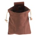 thumbnail image 5 of bolsa portátil para recolección de frutas al aire libre, bolsa plegable para almacenamiento de bayas, bolsa de lona de cuero para bushcraft, senderismo, camping, PU marrón, 5 of 5