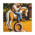 thumbnail image 1 of Old Hitching Post Scene - Canvas, 1 of 10