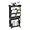 Black, variant on 5 Tier Rolling Utility Cart Multi-Functional Movable Storage Book Shelves with Lockable Casters for Study Office Kitchen Classroom, White