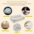 thumbnail image 6 of Queen Pull Out Sofa Bed, 3-in-1 Convertible Sleeper Sofa with Side Storage,Multi-Functional Velvet Loveseat Bed for Living Room,Bedroom,Apartment,Office, 6 of 6