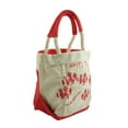 thumbnail image 3 of Women's Heavy Duty Canvas Tote Bag Cotton Durable Handbag Beach Bag Fashionable Tote, Small Red, 3 of 3