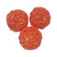 thumbnail image 3 of letairis 10Pcs/lot Artificial 3cm Straw Ball Birthday Party Wedding tion Rattan Orange, 3 of 8