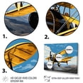 thumbnail image 3 of Designart "Over The Lake Yellow Airoplane" Transportation Floater Framed Canvas Wall Art, 3 of 7