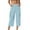 Sky Blue, variant on Hurxie Women's Sweatpants Capri Pants Cropped Jogger Running Pants Lounge Loose Fit Drawstring Waist with Side Pockets White,S