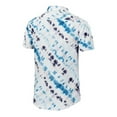 thumbnail image 4 of CEHVOM Mode Hommes Col Rabattu Décontracté Bouton Imprimé Manches Courtes Hauts Blouse, 4 of 6