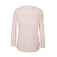 thumbnail image 3 of Green Tea Womens Size Small Long Sleeve Brushed Waffle Top, Lt. Pink, 3 of 4