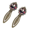 thumbnail image 2 of Panda Vintage Copper-Colored Lace Bookmarks: Stainless Steel Book Accessories for Book Lovers - Set of 2 Book Markers, 2 of 5