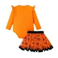 thumbnail image 5 of RIJOPUTY Bat Onesie Halloween Outfits for Toddler Boys Big Sis Little Sis Matching Outfits Clothes for Girls 9-10 6x Girls Clothes Toddler Clothes 2t, Orange 12-18 months, 5 of 8