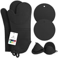 thumbnail image 1 of Juego de guantes y soportes para ollas Rorecay, resistentes al calor, 500 °C, 1 of 7