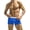 A Sky Blue, variant on Mens Swim Trunks Quick Dry Beach Swim Brief Square Leg Swimwear Board Shorts with Zipper Pocket
