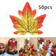 thumbnail image 1 of 50 piezas hojas artificiales de arce hoja boda fiesta cumpleaños bebé B Colcomx hojas de arce, 1 of 7