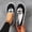 Black, variant on Women’s Breathable Knit Slip-On Sneakers Lightweight Low-Top Casual Shoes Comfortable Style Walking Flats for Everyday & Summer Black 5 Wide