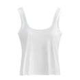 thumbnail image 4 of Soyumi Yoga Bras for Women, Padded Seamless Racerback Sports Bra Medium Support Workout Crop Top for Gym Fitness Running Comfortable Longline, White, 4 of 4