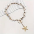 thumbnail image 5 of Ocean Storm Simia Y-shaped necklace, natural irregular shell and starry fish pendant, uncoated Bohemian fashionable sea shell necklace, suitable for daily wear and gift occasions, suitable for all sea, 5 of 5