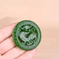 thumbnail image 5 of EOEMY Chinese Green Jade Antique Dragon Jade Pendant Jewelry Lucky Exorcise-Green, 5 of 6