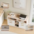 thumbnail image 3 of ModernMate Wood File Cabinet with Lock, Storage Cabinet with 4 Drawers for Home Office, Open Storage Cubes, Lateral Filing Cabinet for A4/Letter Files, 3 of 6