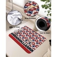 thumbnail image 5 of Red Blue Flowers Dish Drying Mat for Kitchen Counter, Super Absorbent Quick Dry Coffee Bar Mat Pad Thin Diatomaceous Sink Mat Non Slip Dish Drainer Mat 16''''x18'''' Vintage Ethnic Geometric Floral, 5 of 6