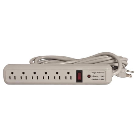 UPC: 0794192251035 | Compucessory  CCS25103  6-Outlet Office Surge Protectors  1 Each  Light Gray