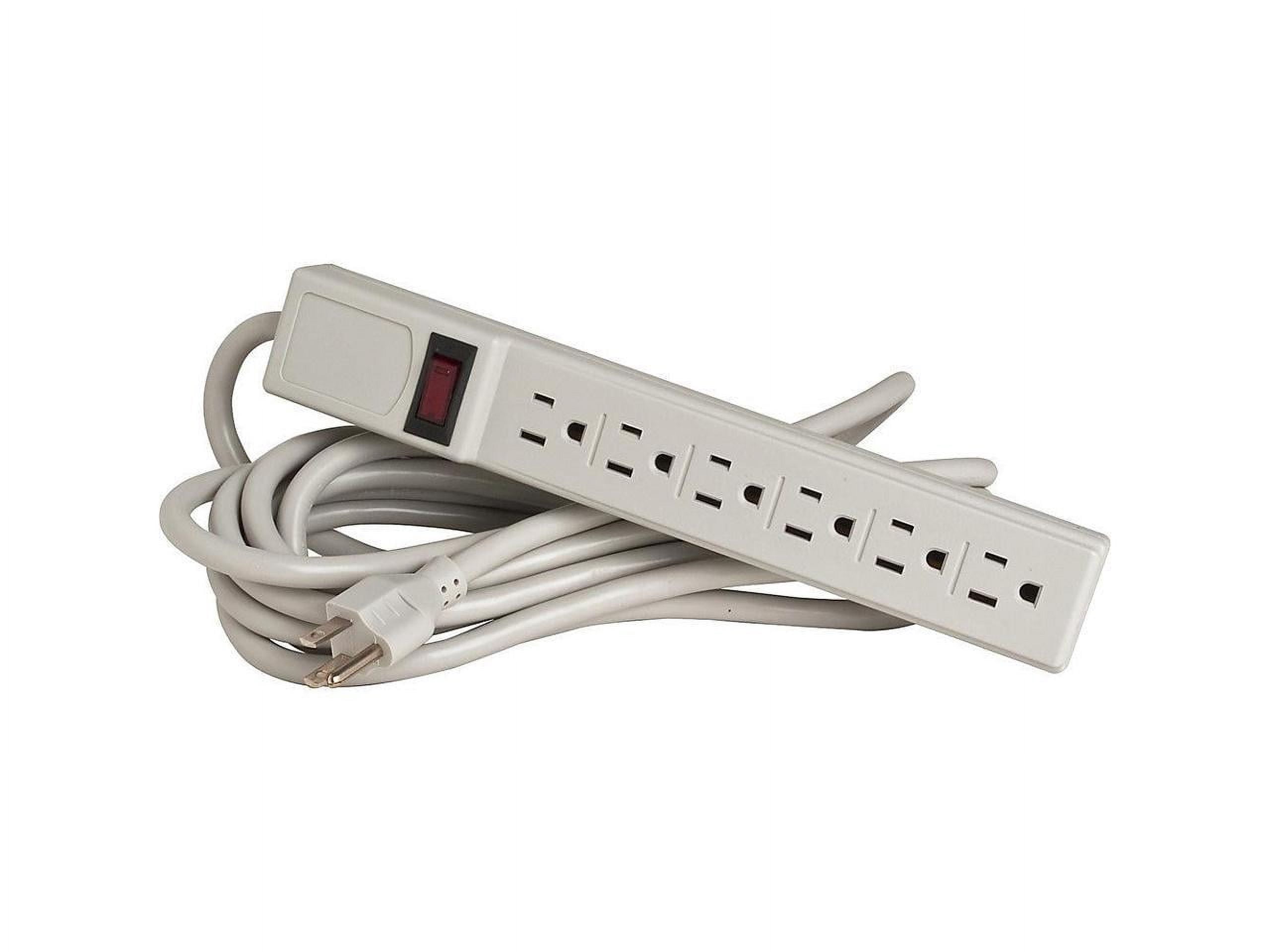 Compucessory, CCS55157, 6-Outlet Power Strips, 1 Each, Light Gray