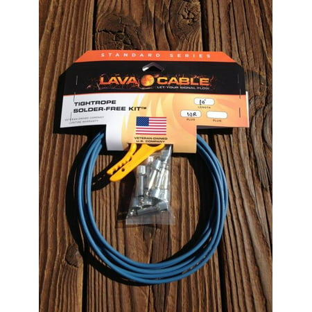 LAVA Cable  Carolina Blue Tightrope Solder-Free Pedal Board Kit 10' w/ Strip Tool - Part Number: (Pedal Board Cables Best)