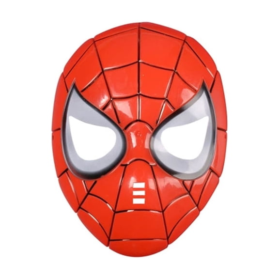 Spider Hero Cartoon Cosplay Mask Red Plastic Lightweight Half Head Mask Superhero Halloween Party Costume Prop Masquerade Dress Up Gift