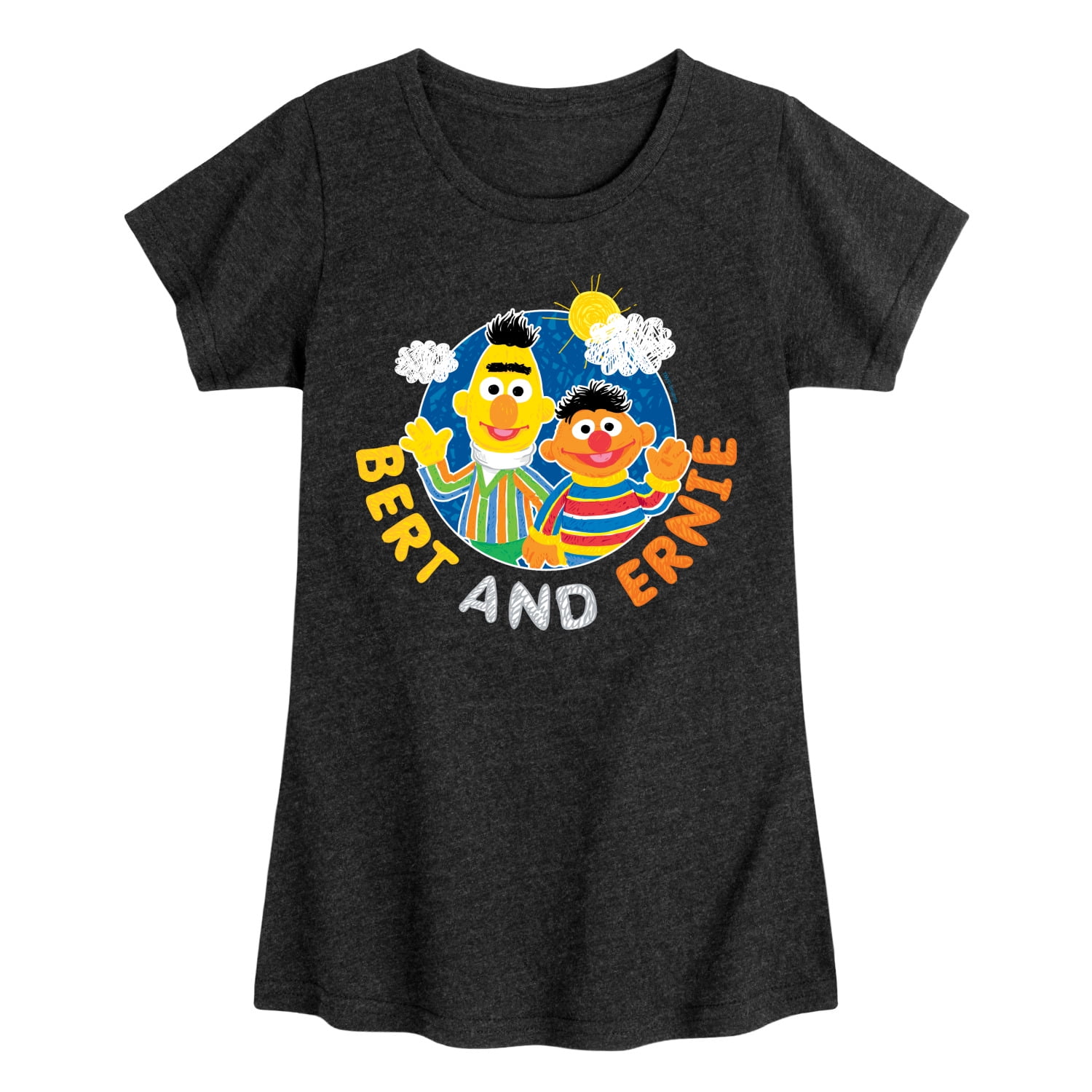 Sesame Street - Bert And Ernie - Toddler Girls Short Sleeve Graphic T-Shirt