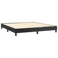 thumbnail image 2 of vidaXL Box Spring Bed with Mattress Black 193x203 cm King Faux Leather, 2 of 5