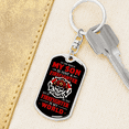 thumbnail image 6 of My Firefighter Son Stainless Steel or 18k Gold Premium Swivel Dog Tag Keychain, 6 of 10