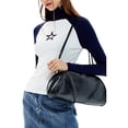 thumbnail image 3 of hirigin Women's Slim Fit Raglan Tops, Casual Long Sleeve Turtleneck Star Print Base Layer T-Shirts, 3 of 8