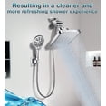 thumbnail image 4 of Dual Filtered Rain Shower Head, High Pressure 10 Modes Handheld Shower Head Built in Water Filter for Hard Water, 4 of 7