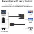 thumbnail image 3 of REQO HDMI to DVI Adapter Cable, 1.8m/5.9ft CL3 Rated High Speed Bi-Directional DVI-D 24+1 Male to HDMI Male Support 1080P Full HD Compatible for Roku, Laptop, 3 of 7