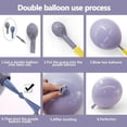 thumbnail image 5 of Pastel Purple White Balloon Arch Double Stuffed, Light Lavender Pearl Balloon Garland Kit with Metallic Lilac Silver Color for Bridal Shower Wedding Birthday Graduation Mothers Day Party Decoration, 5 of 8